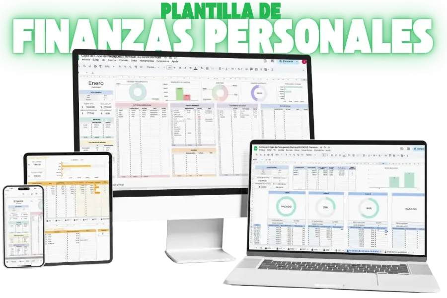 Plantilla de Finanzas Personales en todos los dispositivos